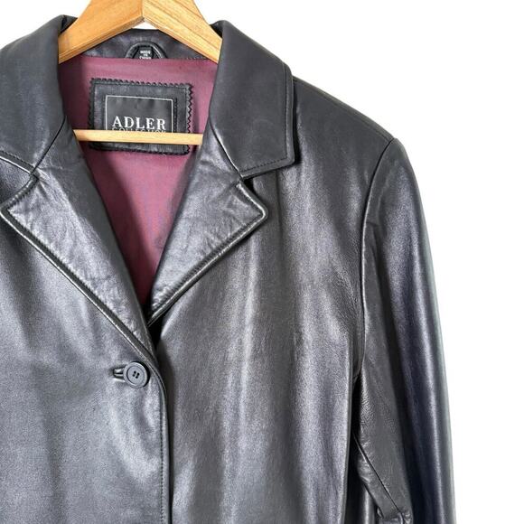 Adler Collection Black Genuine Leather Jacket NZ‎ Lambskin Fully Lined, Large - Picture 4 of 14